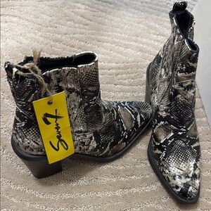 Seven7 Snake Print Ankle Boots
